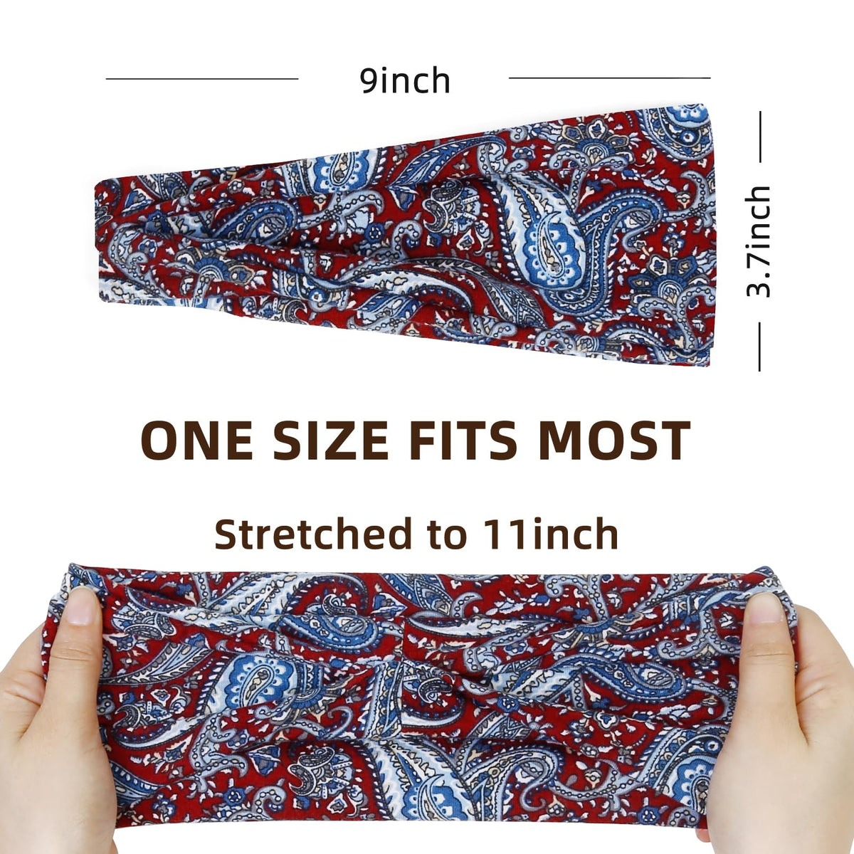 Huachi headband worn during yoga demonstrating sweat-wicking and secure fit