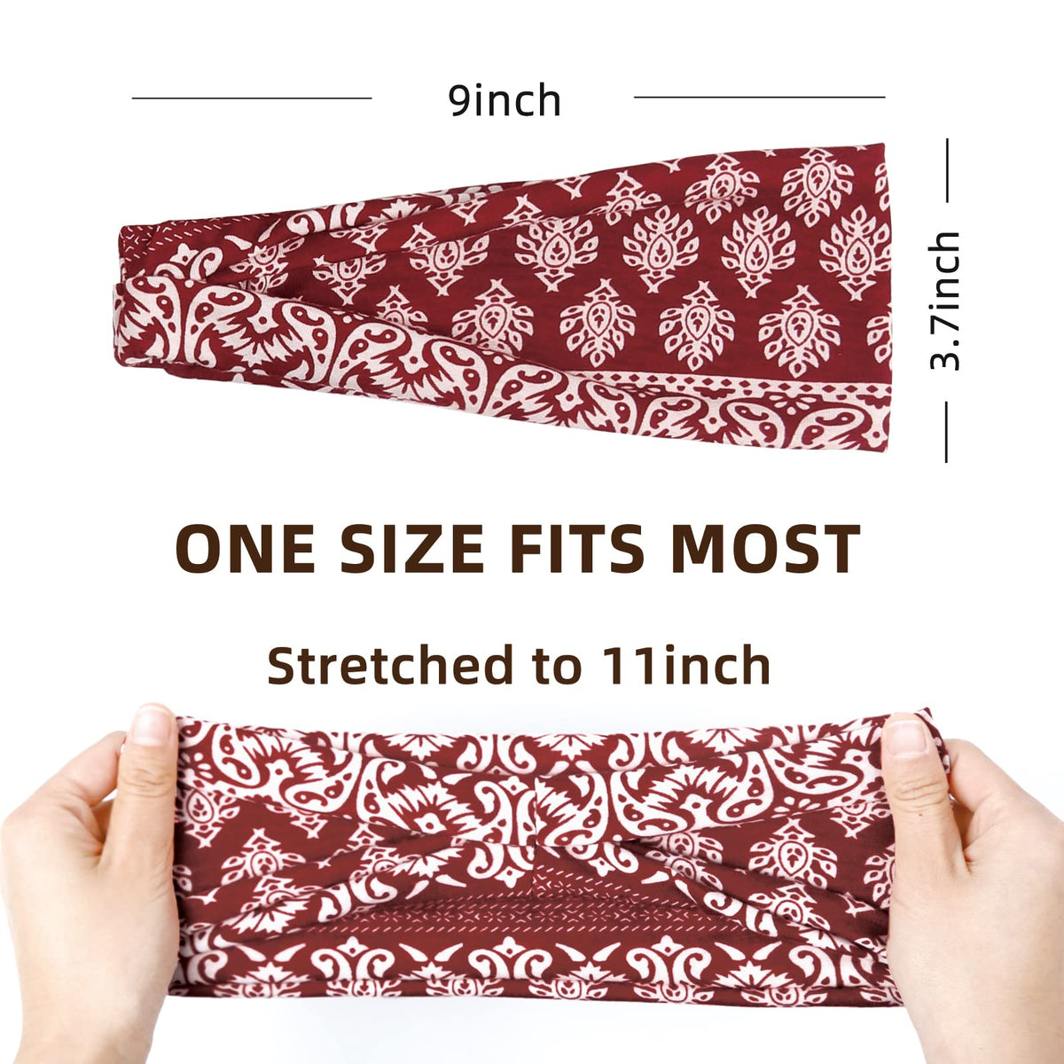 Huachi headband worn during yoga demonstrating secure, non-slip hold