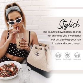 Huachi headband on model showing comfortable everyday wear