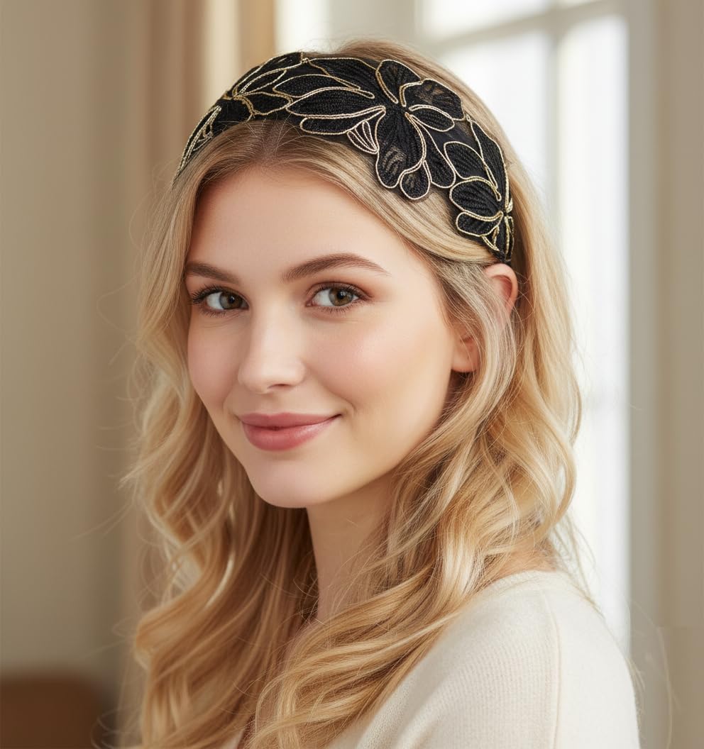 Huachi worn by model at Gatsby-themed party demonstrating stable fit and striking style