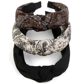 Huachi four headbands flat lay showing variety and easy outfit coordination