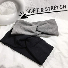 Huachi headband worn during yoga showing non-slip hold and sweat control