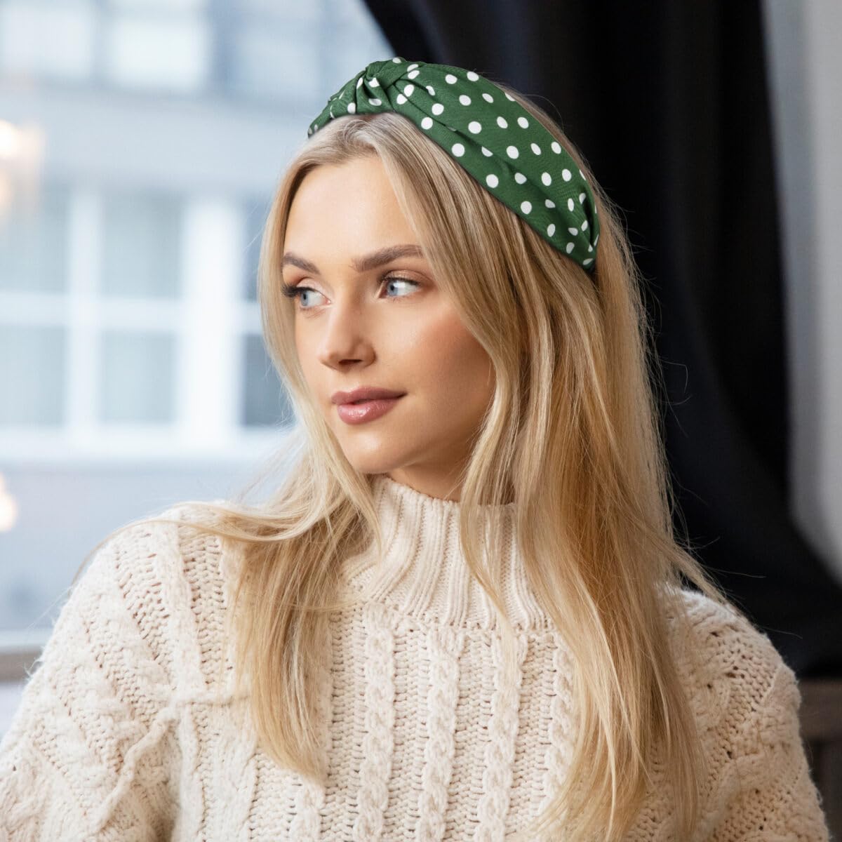 huachi headband styled with holiday outfit showing festive accent benefit