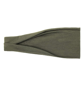 Huachi headband on long hair keeping hair back and sweat managed