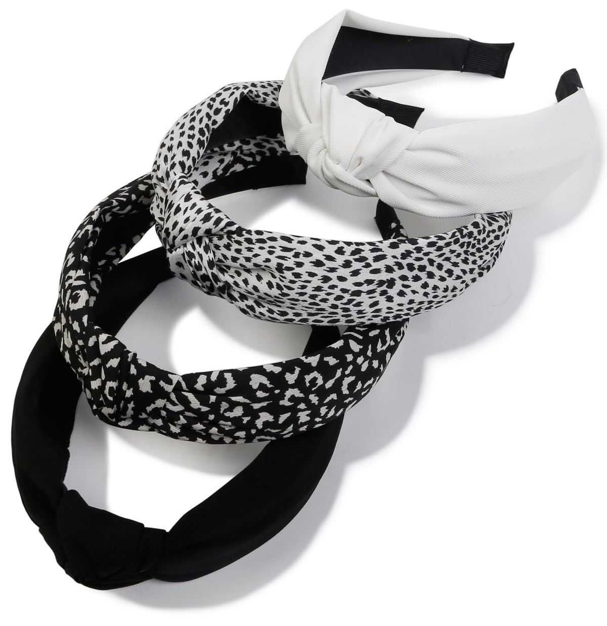 Huachi headband on model with updo showing decorative knot elevating outfits