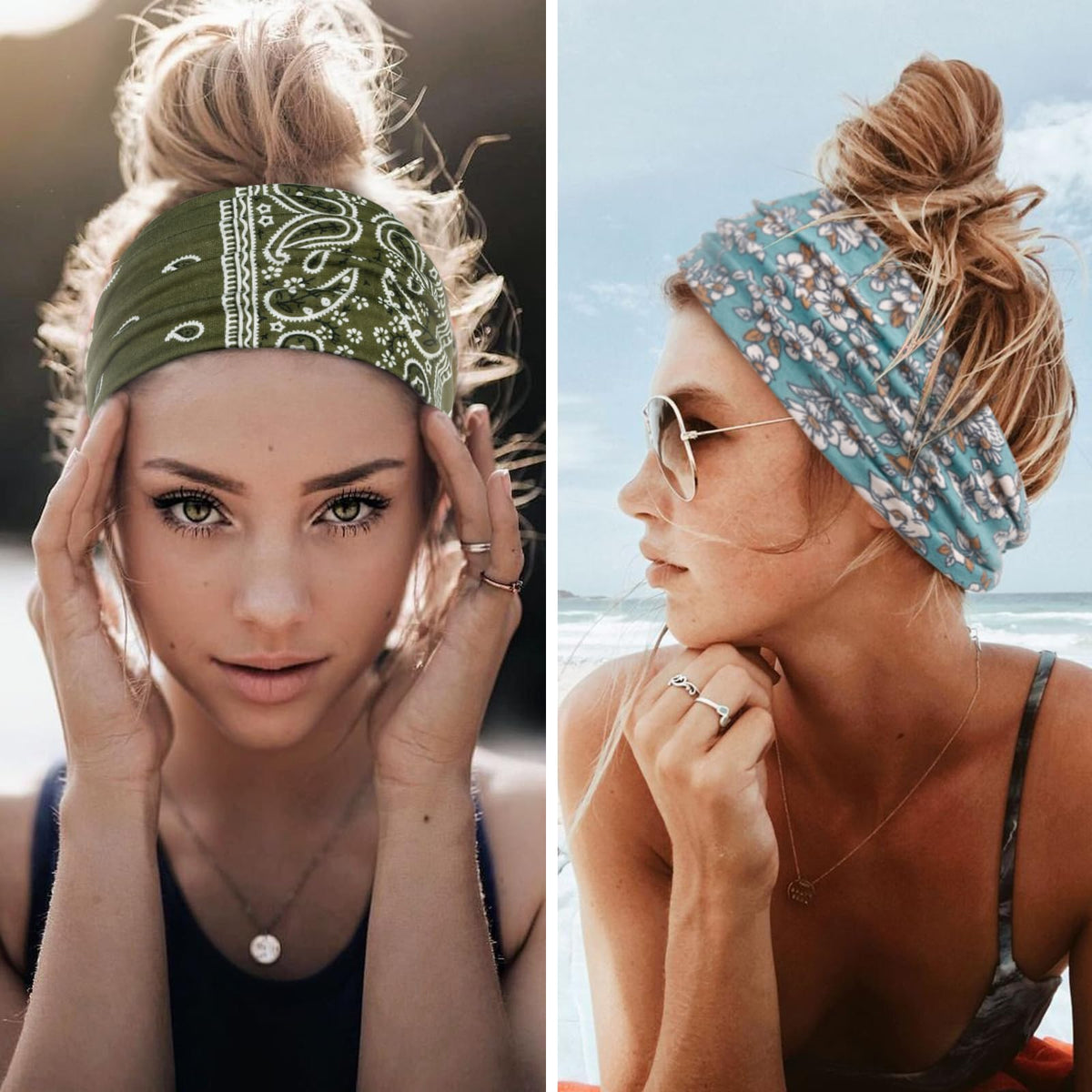 Huachi six distinct boho prints lined up, offering styling variety
