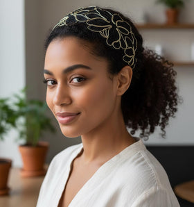 Huachi styled with wedding chignon to add vintage flair and elevate bridal or formal looks