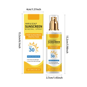 HuaQing label close-up highlighting SPF 30 and non-greasy formulation