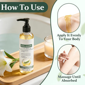 huatinent massaging oil into arm to hydrate and smooth rough texture
