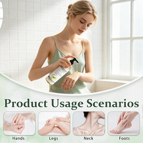 huatinent 100ml bottle next to hand showing compact travel-friendly size