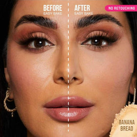 Huda Banana Bread being applied under eye for brightening and longwear benefit