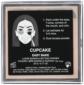 Huda Cupcake applied under eye illustrating brightening benefit
