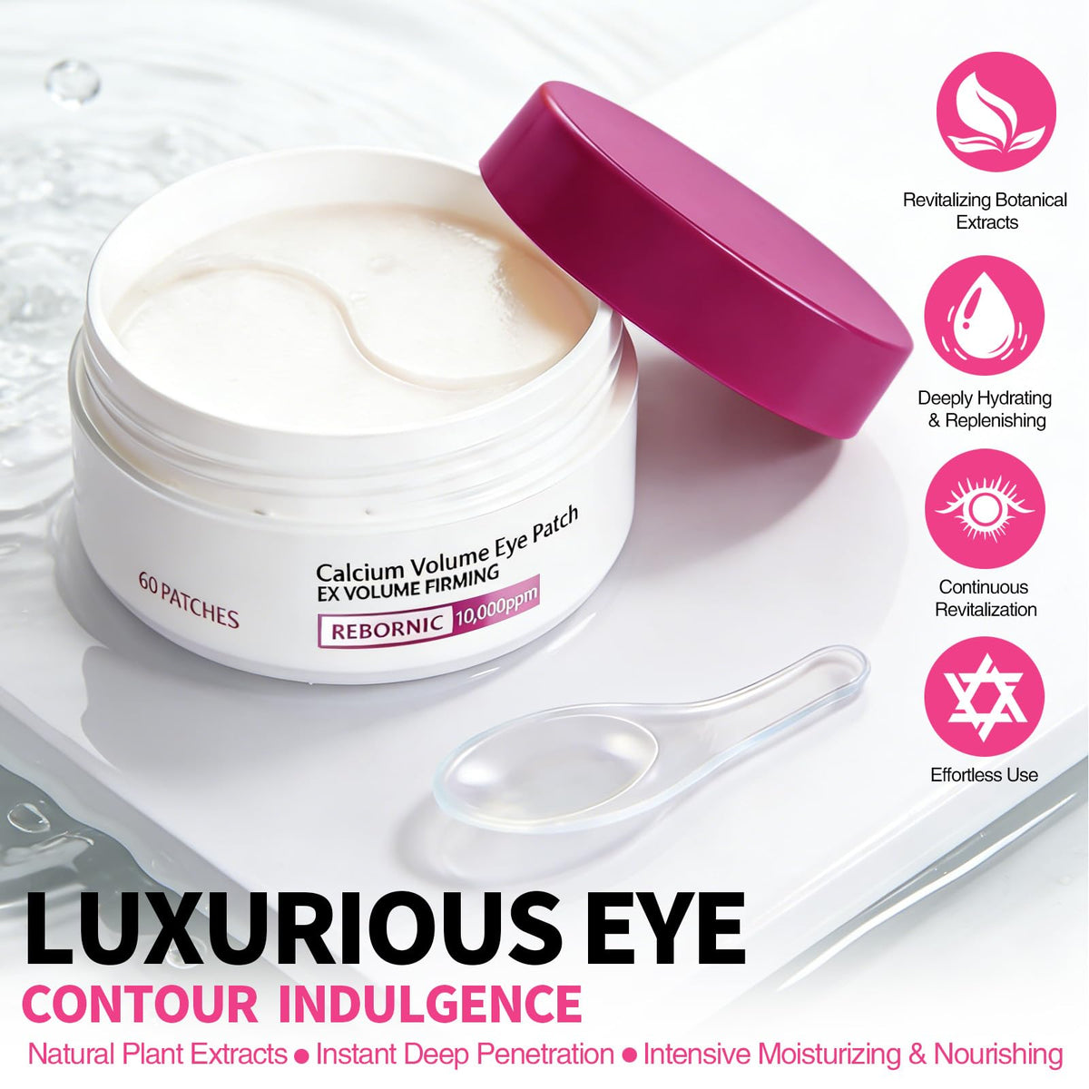 HUiPENGFEI model applying patch under eye demonstrating gentle fit