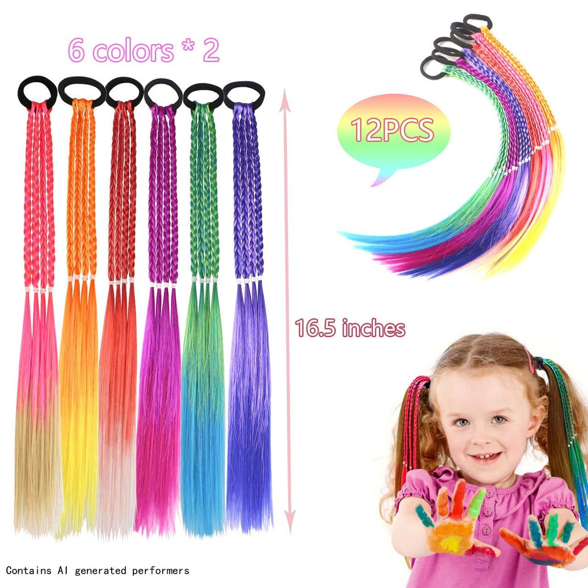HUJIANWEN close-up braid texture highlighting silky fibers and bright colors