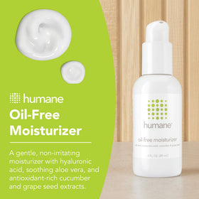 humane texture close-up displaying lightweight lotion and quick-absorb finish