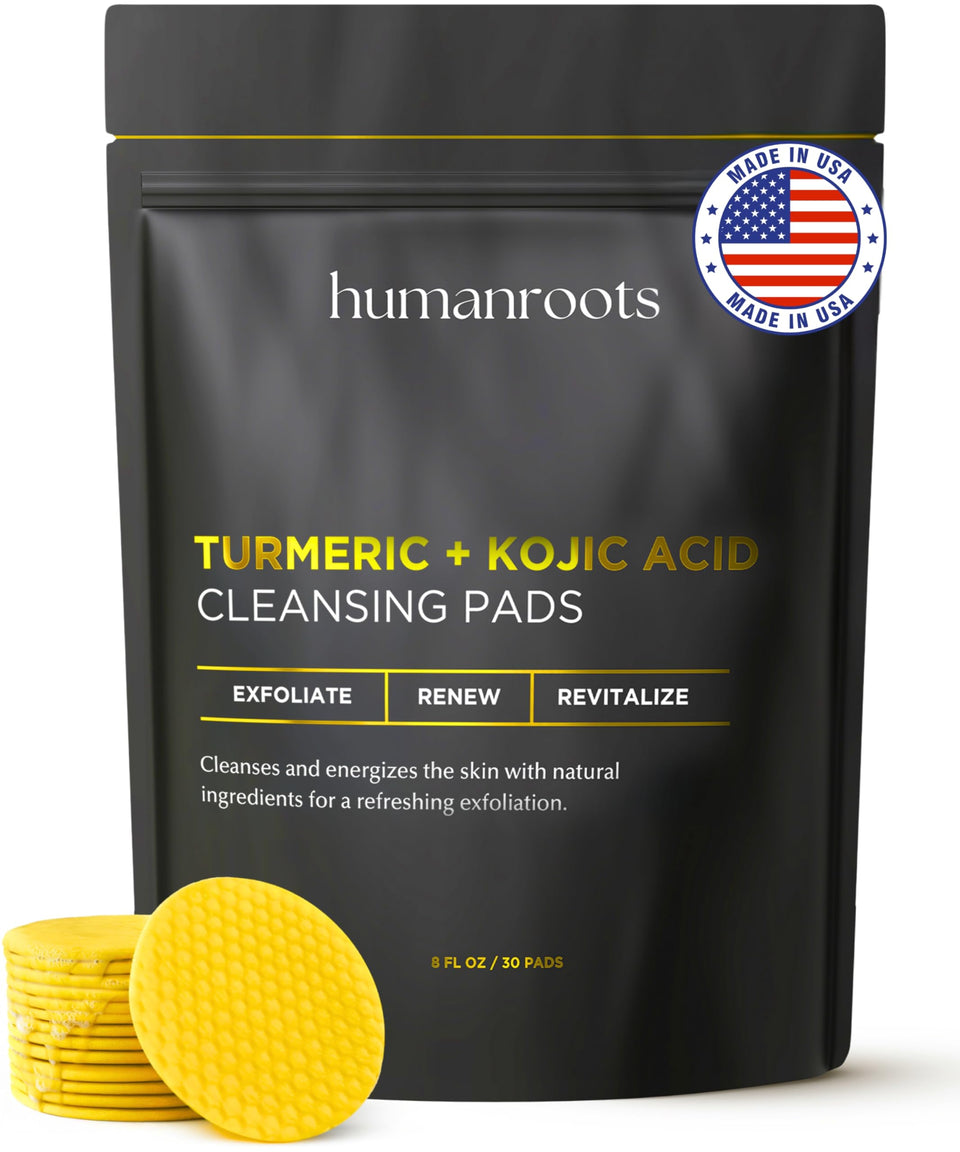 humanroots front packaging showing 30 pads and convenient travel-ready design
