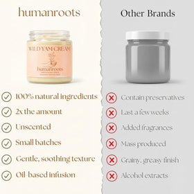 humanroots jar on bathroom vanity styled for everyday skincare routine convenience