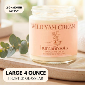 humanroots open jar texture close-up highlighting lightweight cream for comfortable absorption