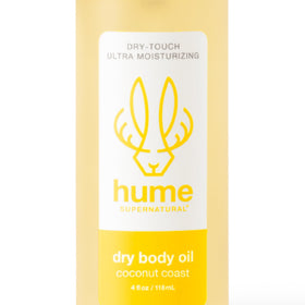 HUME SUPERNATURAL front packaging showing Coconut Coast scent and benefit hydrating mist