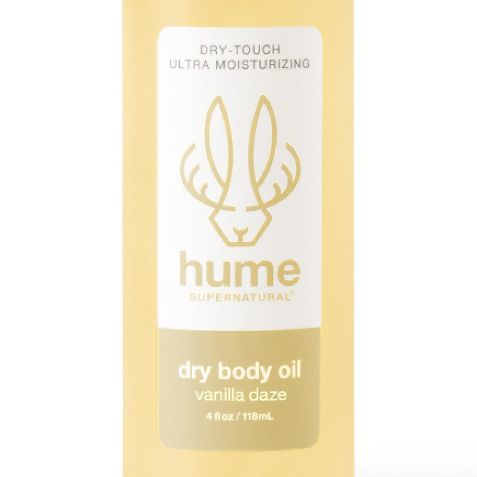 HUME SUPERNATURAL front bottle showing Vanilla Daze packaging and quick hydration