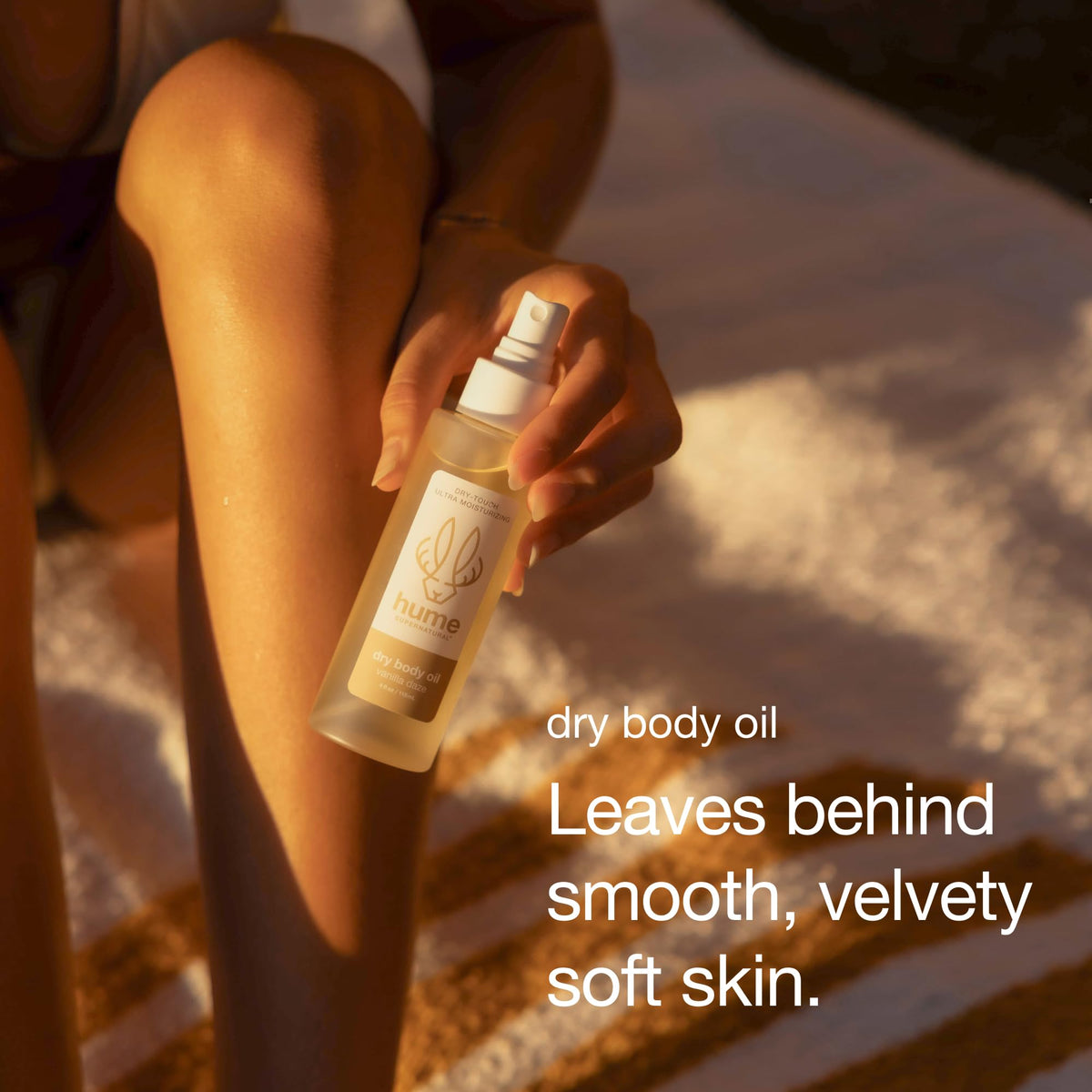HUME SUPERNATURAL applied after shower to damp skin for lasting moisture