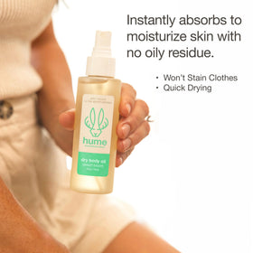 HUME SUPERNATURAL dispensed oil texture on skin displaying fast-absorbing finish