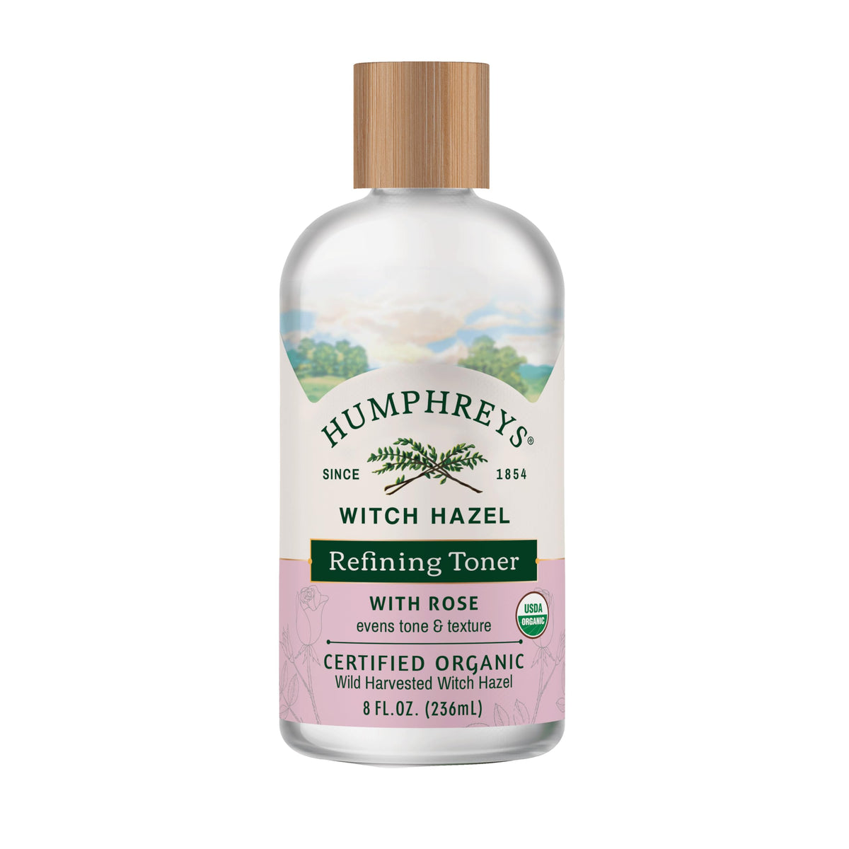 Humphreys front bottle showing clean label and refreshing toner benefit