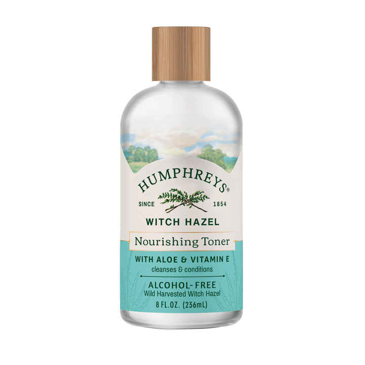 Humphreys front bottle shot showing clear toner and natural branding benefits hydration