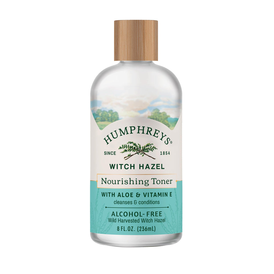 Humphreys front bottle shot showing clear toner and natural branding benefits hydration