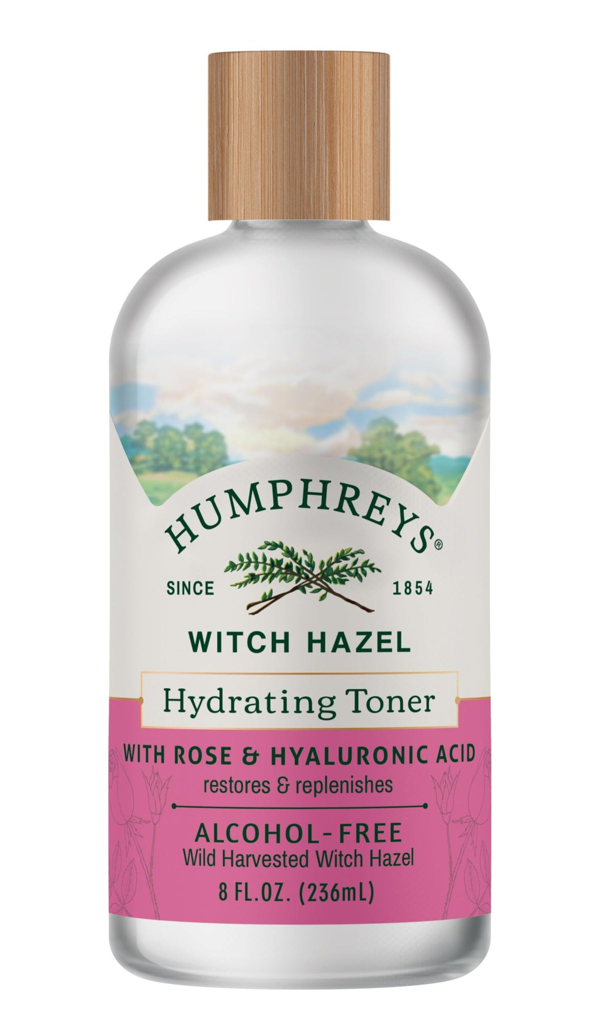 Humphreys front bottle showing label and clean formulation benefits