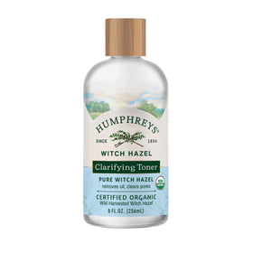 Humphreys front label showing organic witch hazel benefits