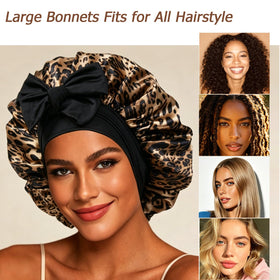 humthy model wearing large bonnet showcasing roomy volume