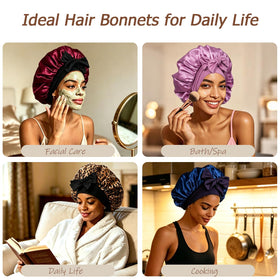 humthy bonnet holding braided hair protecting style overnight