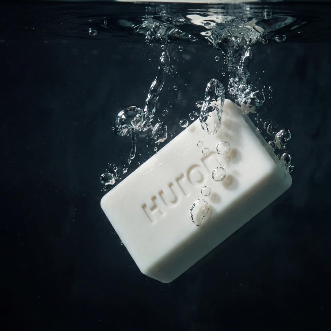 Huron bar soap on bathroom shelf adding a refreshing touch