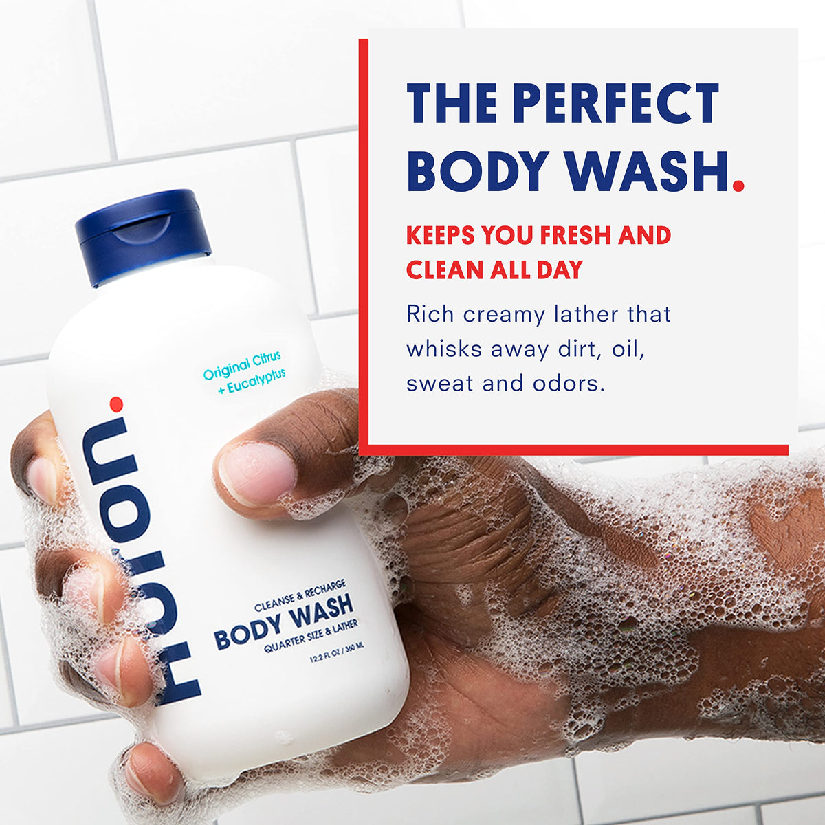 Huron close-up of creamy lather demonstrating moisturizing texture