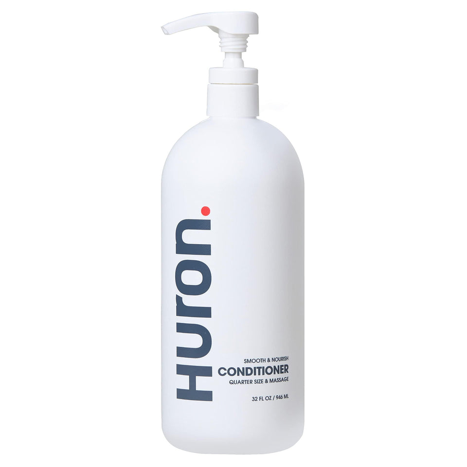 Huron conditioner front bottle showing clean label and fragrant citrus scent benefit