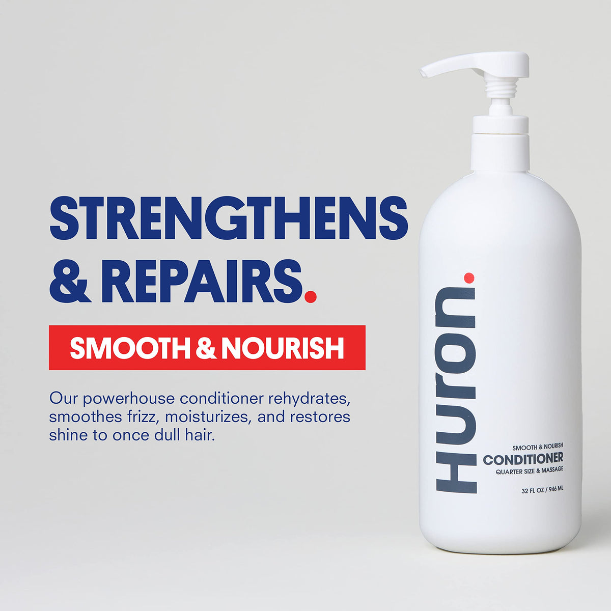 Huron conditioner pump dispensing product for easy daily use and controlled amount