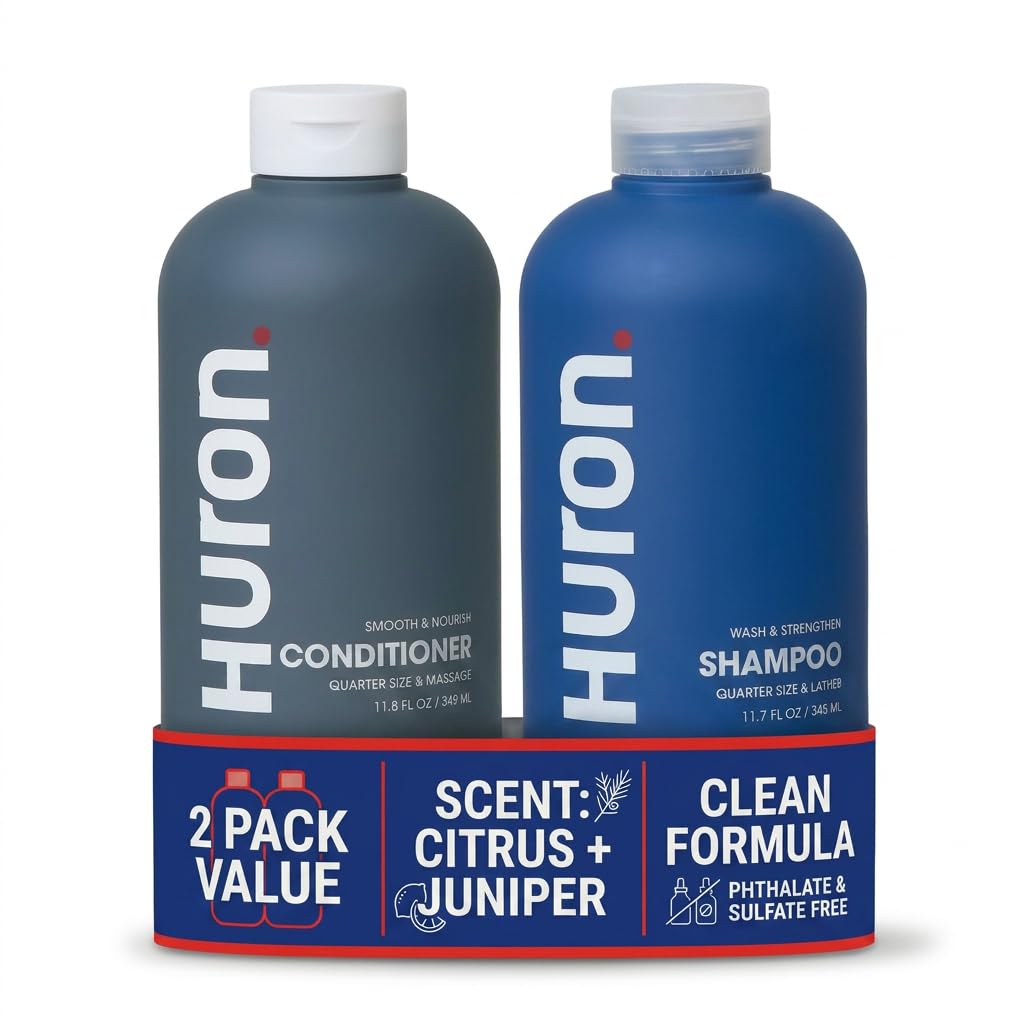 Huron front packaging duo showing both bottles and scent branding for easy selection