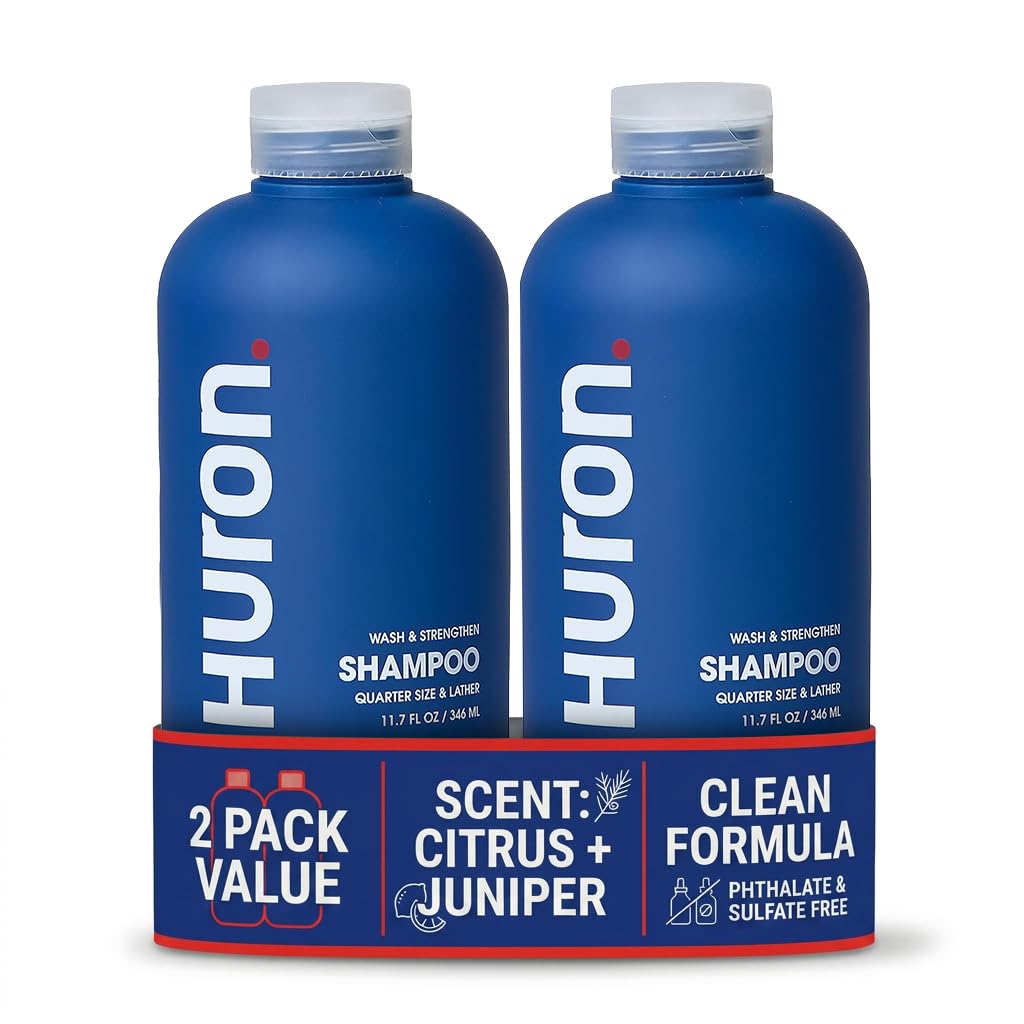 Huron front packaging showing clean two-bottle set with citrus scent benefit