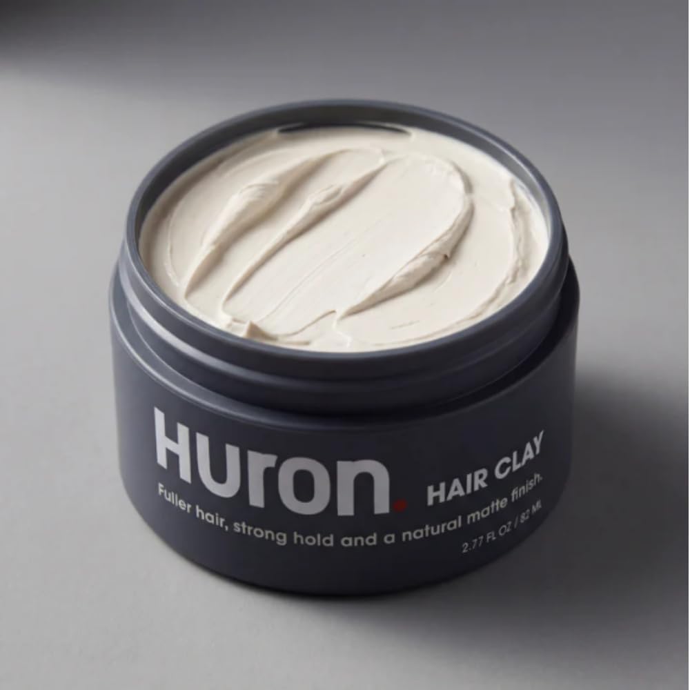 Huron styled men showing textured matte finish and natural fullness benefit