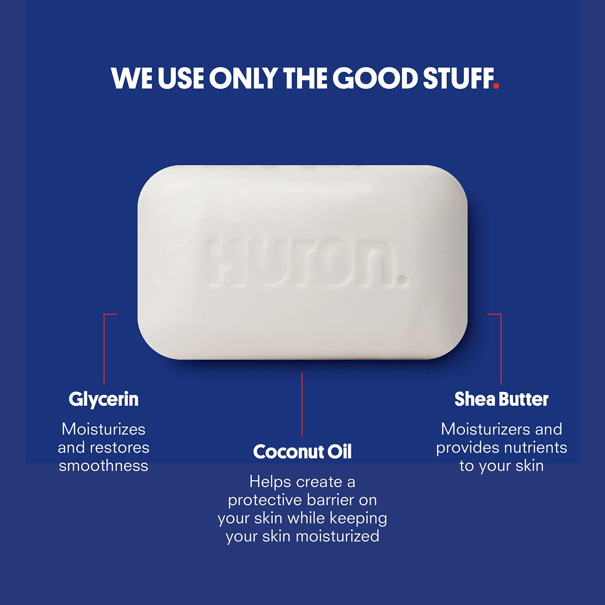 Huron ingredients label close shot showing phthalate-free formulation