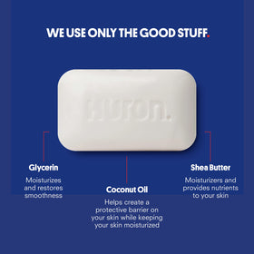 Huron ingredients label close shot showing phthalate-free formulation