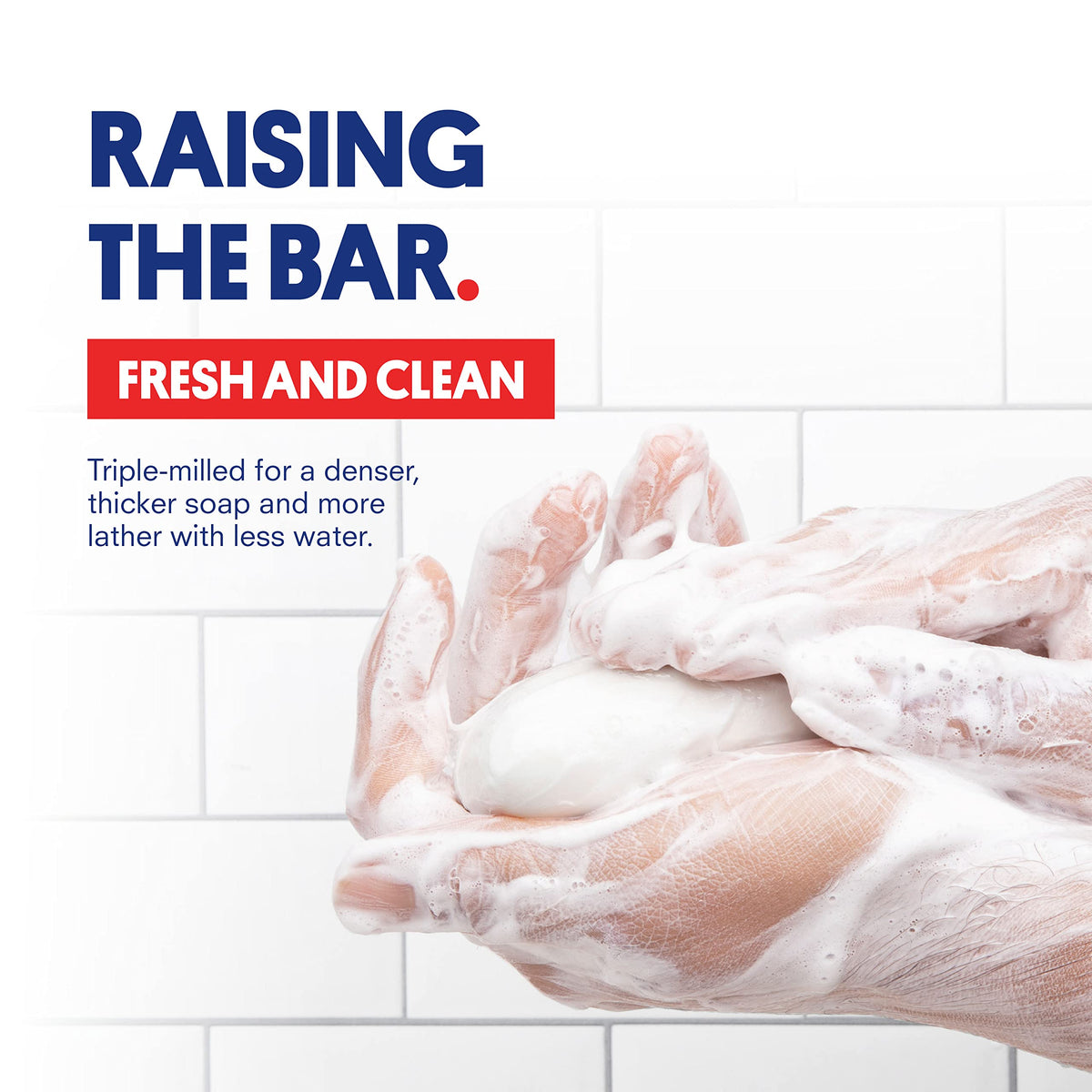 Huron creamy lather on hand demonstrating rich foaming action