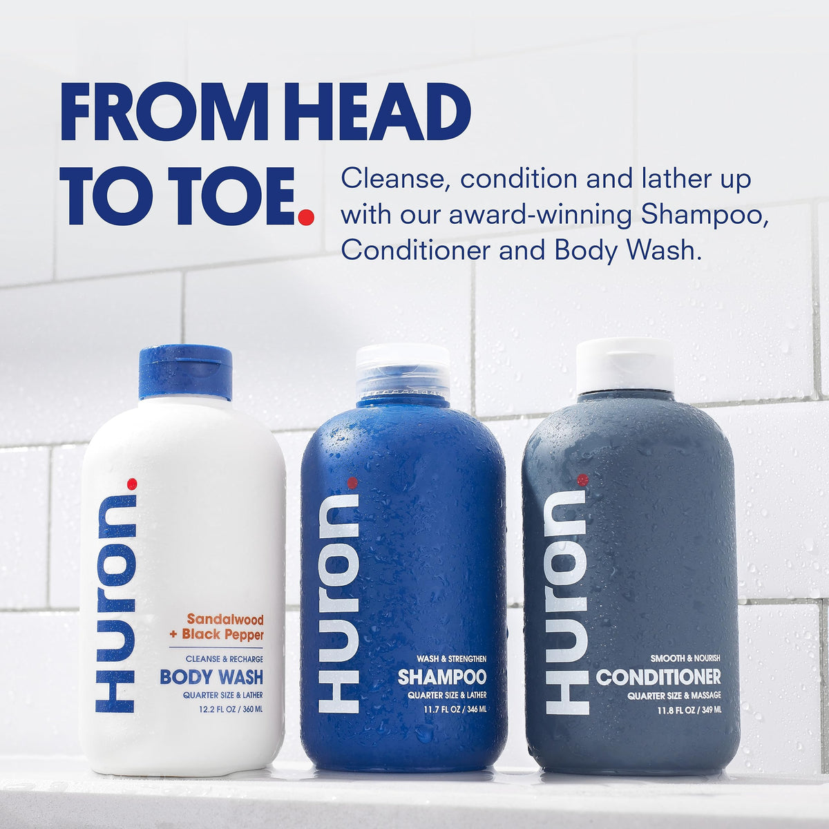 Huron shampoo close-up lather demonstrating gentle cleansing and foam control