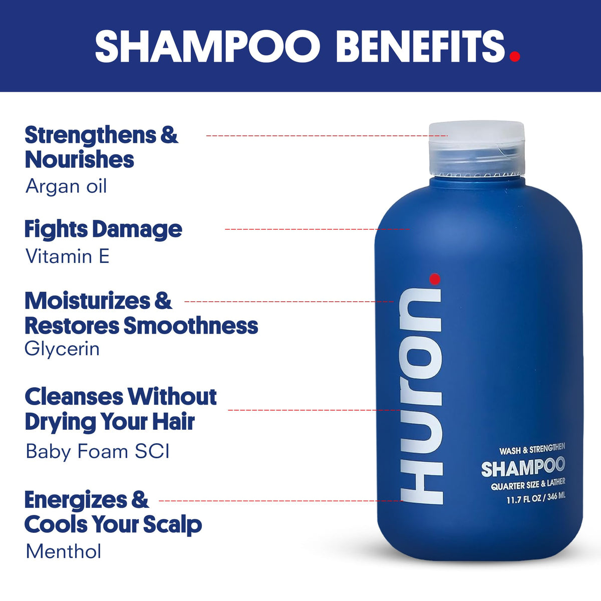 Huron textured foam on hand demonstrating gentle effective cleanse