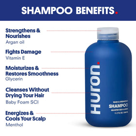 Huron textured foam on hand demonstrating gentle effective cleanse