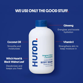 Huron texture lather closeup demonstrating rich moisturizing foam