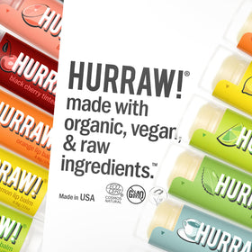 HURRAW! used on cuticles illustrating multi-use moisturizing benefit