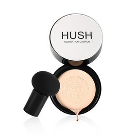 HUSH Beauty front compact showing sleek packaging and travel-friendly design