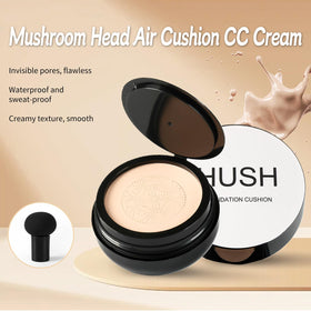 HUSH Beauty open cushion top view revealing sponge and creamy product texture